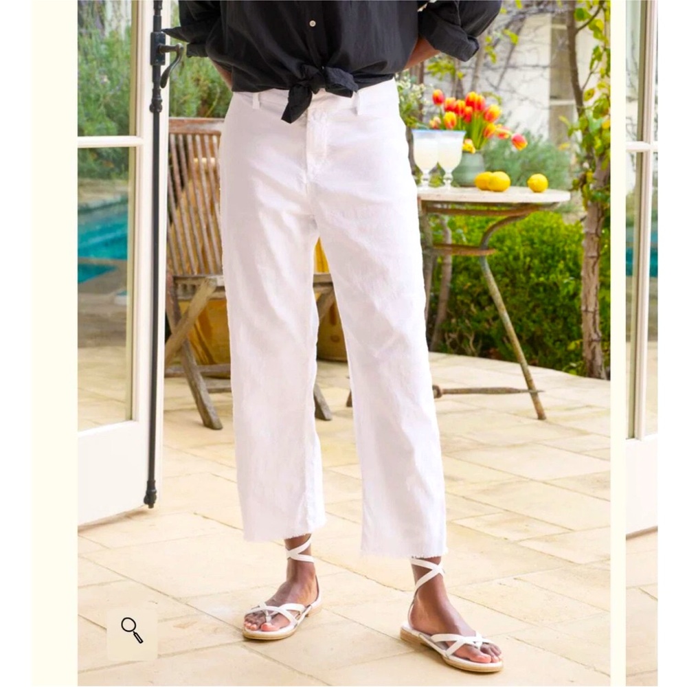 Frank & Eileen White Cropped Trousers 12